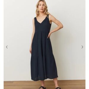 Marine Layer Corinne Double Cloth Maxi Dress size Large